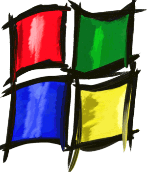 Painted Microsoft Logo