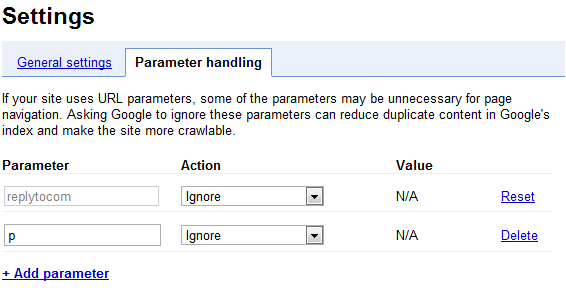 parameter handling