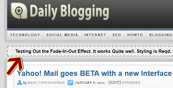 WP Fade In Text News Plugin