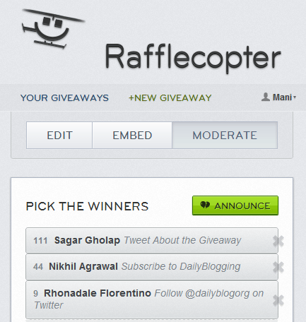Hosting Giveaway Winners Hosting Giveaway Winners