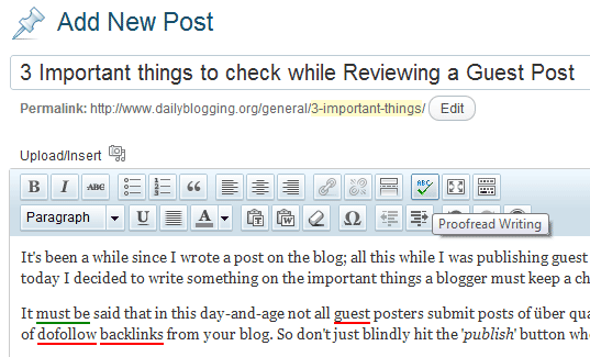 Reviewing Guest Posts