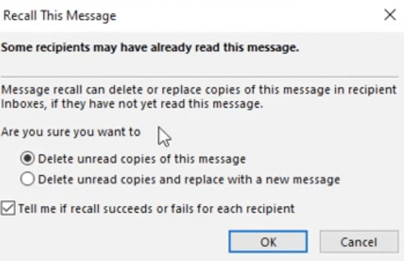 How to recall an email in Outlook and unsend in Gmail