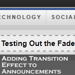 Add Transition Effect to Announcements