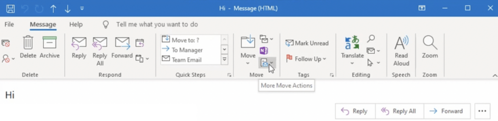 How to recall an image in outlook